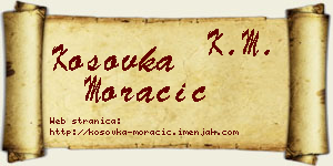 Kosovka Moračić vizit kartica